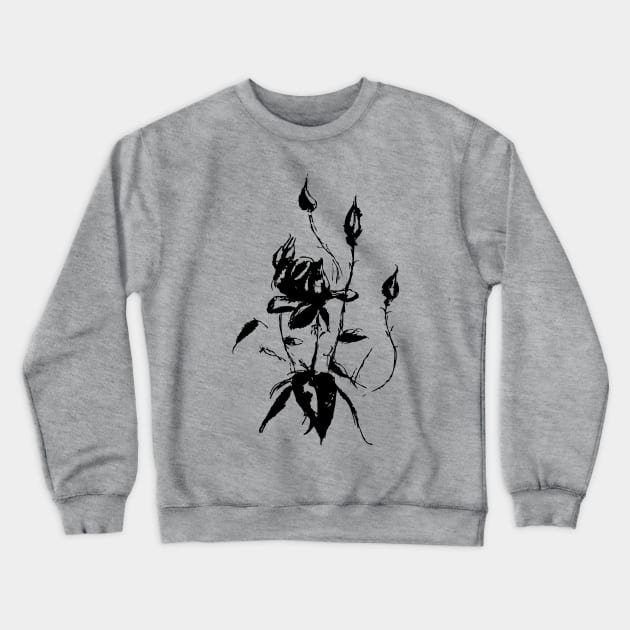 Black Rose No.4 Crewneck Sweatshirt by zeljkica